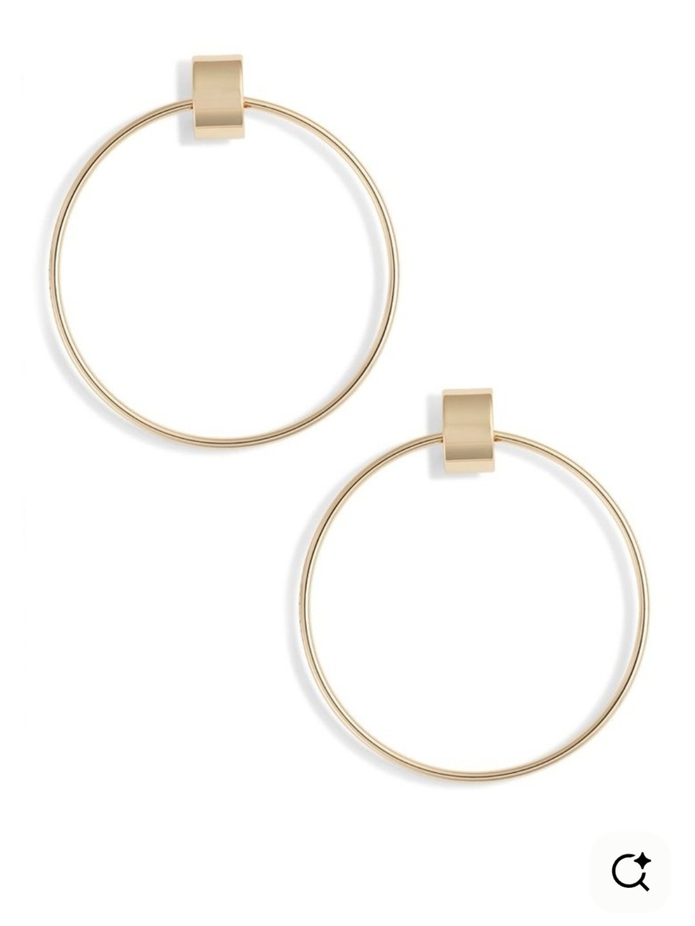 JENNY BIRD Medium Faye Knockers Gold Hoop Earrings